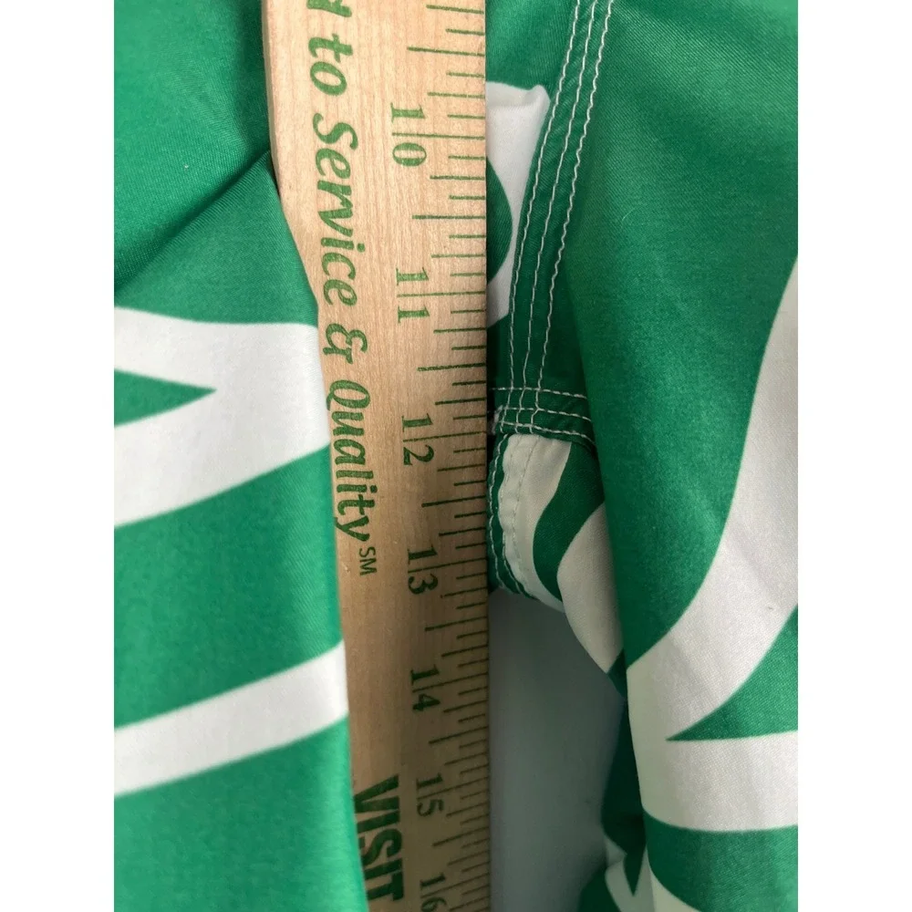 Speedo Swim Trunks Mens Floral Hibiscus Board Shorts Size M Green White